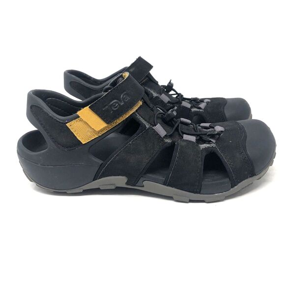 Teva Flintwood Black Hiking Sandals Mens Size 8 Outdoors Trail Water/Land Shoe - Picture 1 of 12